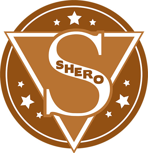 image of copper colored SHERO logo